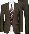 2 Piece Men's Suit One Button Slim Fit Blazer and Pants - Versatile be