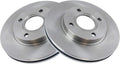 TRQ Front Brake Rotors Set Vented Compatible with 2000-2004 Ford Focus