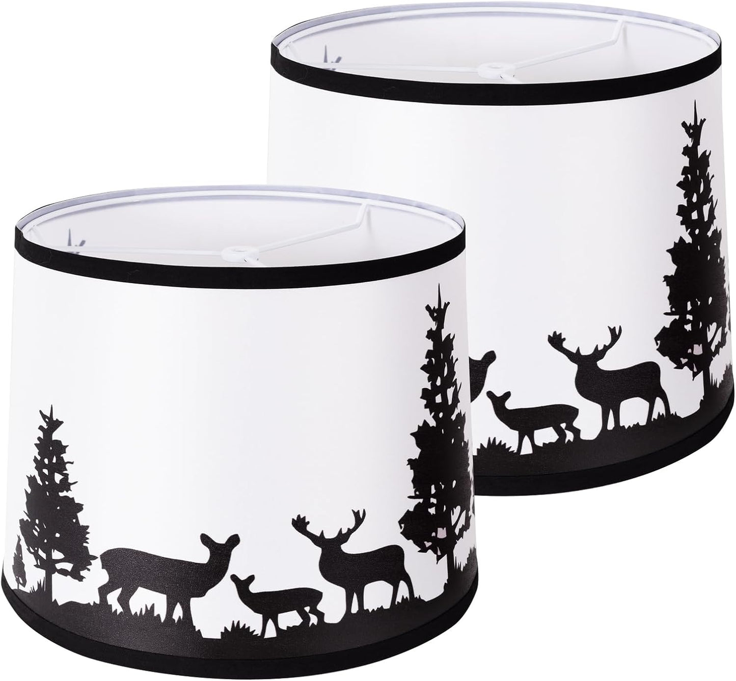 Drum Lampshades Set of 2 - Stylish Fabric Replacement Shades