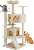 Sweetcrispy 54 in Cat Tree Tower - Multi-Level Playhouse