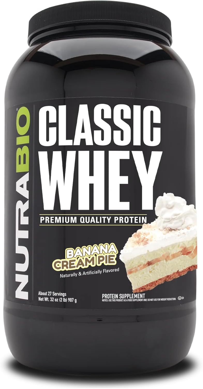 NutraBio Classic Whey Protein Powder - 25G Protein Per Scoop