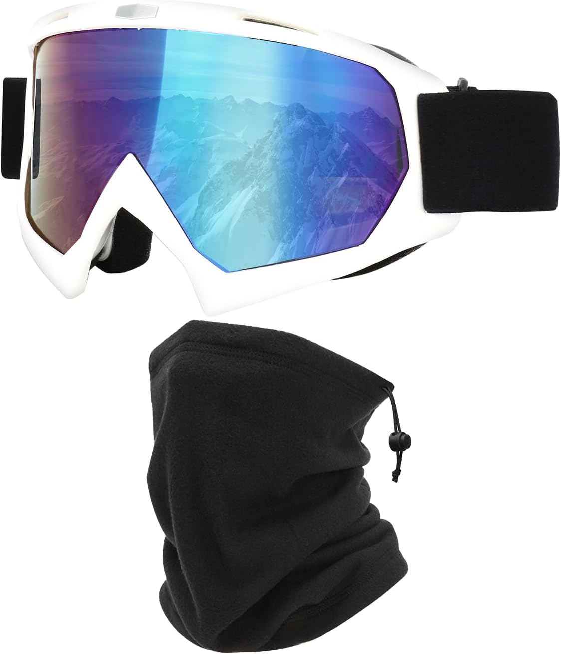 Winter Ski Goggles with Neck Gaiter - Ultimate Protection!
