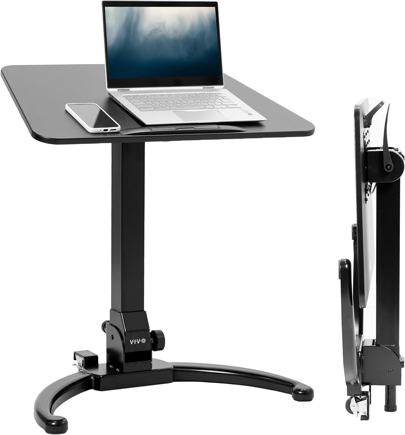 VIVO Foldable Laptop Desk - Mobile Sit-Stand Workstation