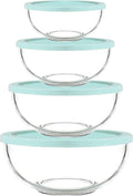 Luvan Borosilicate Clear Glass Mixing Bowls Set of 4 - Space Saving