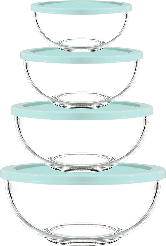 Luvan Borosilicate Clear Glass Mixing Bowls Set for Kitchen Use