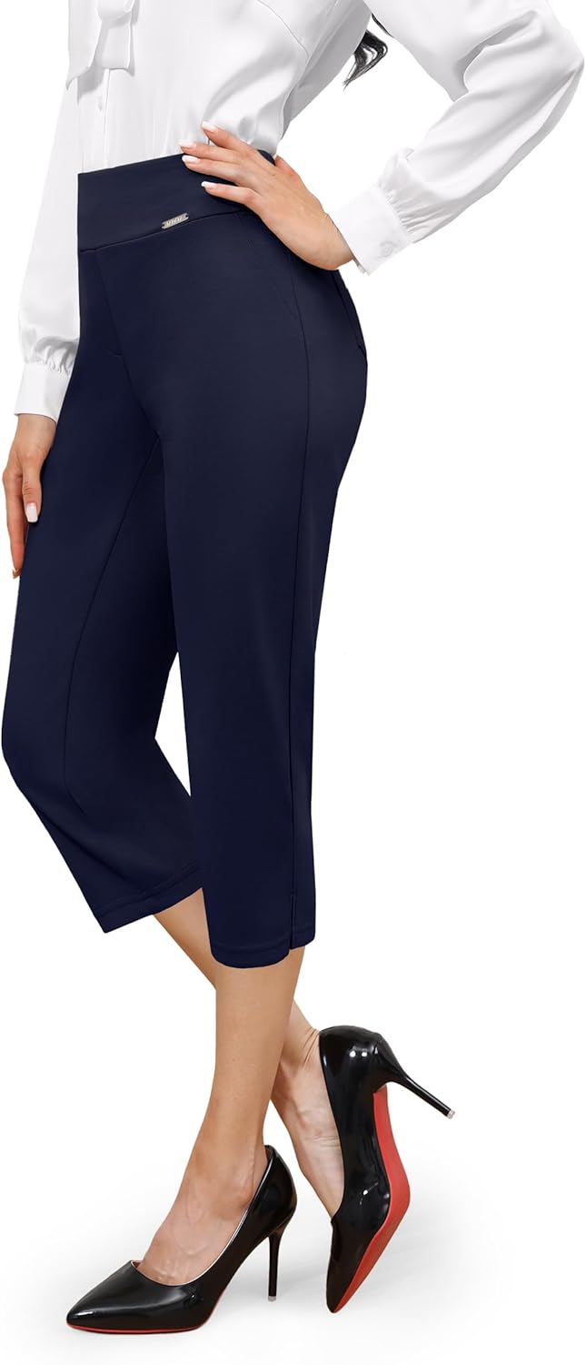 Tapata Women's Capri Dress Pants for Office and Casual Wear