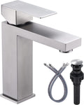 Brushed Nickel Bathroom Faucet ARCORA Modern Single Hole - Sleek