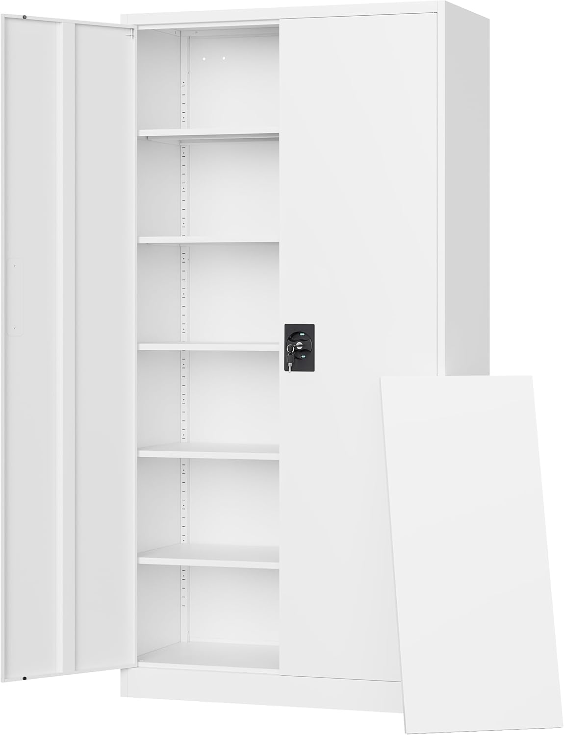 Letaya Metal Garage Storage Cabinets with Lock and Adjustable Shelves
