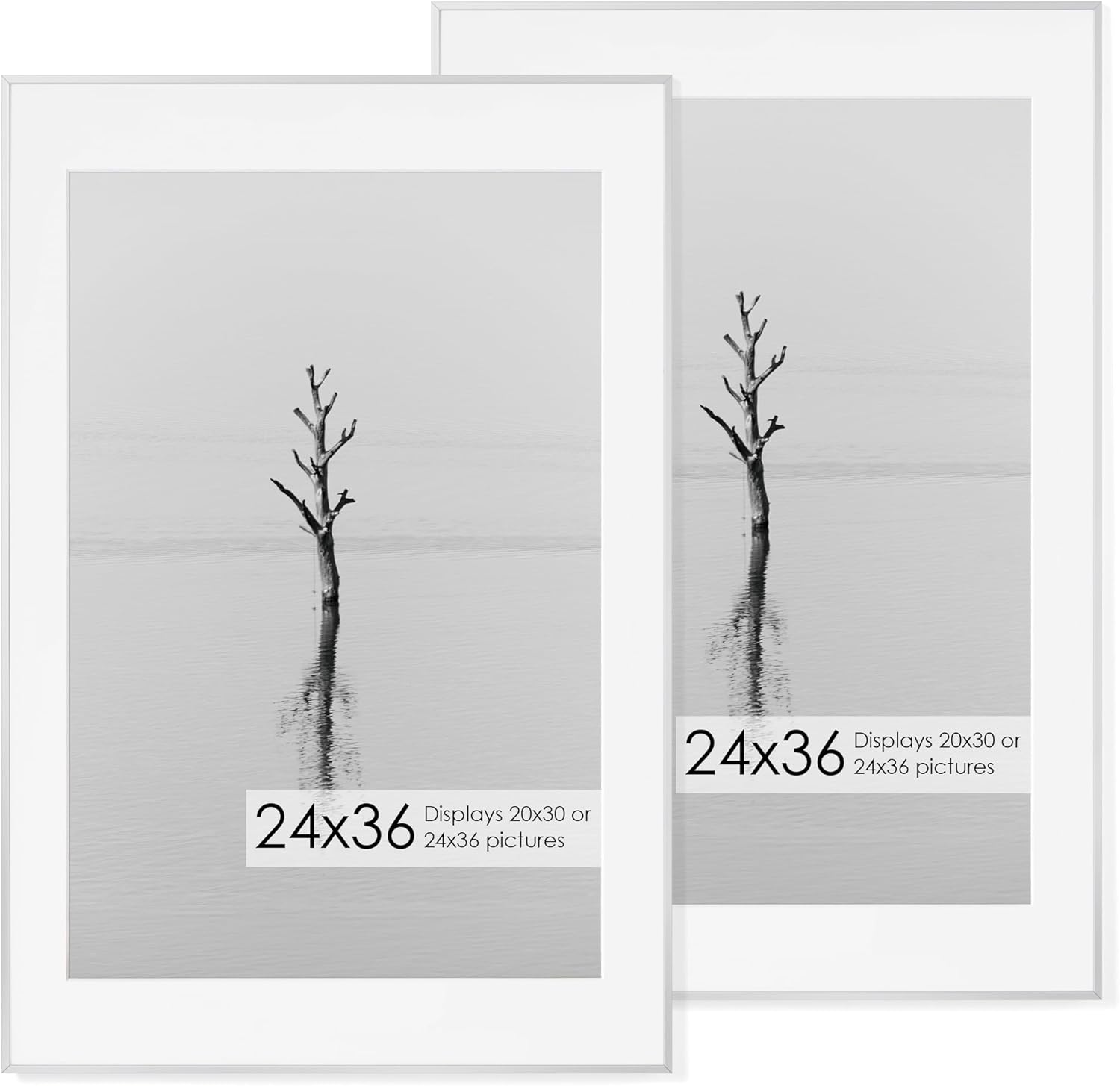 24x36 Metal Picture Frame with Mat for Stylish Wall Display