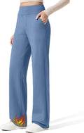 G4Free Women Fleece Lined Wide Leg Pants - Warm, Work Ready