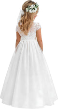 Girl Paisley Lace Back A-Line Tulle Party Dress - Vintage Boho Fit