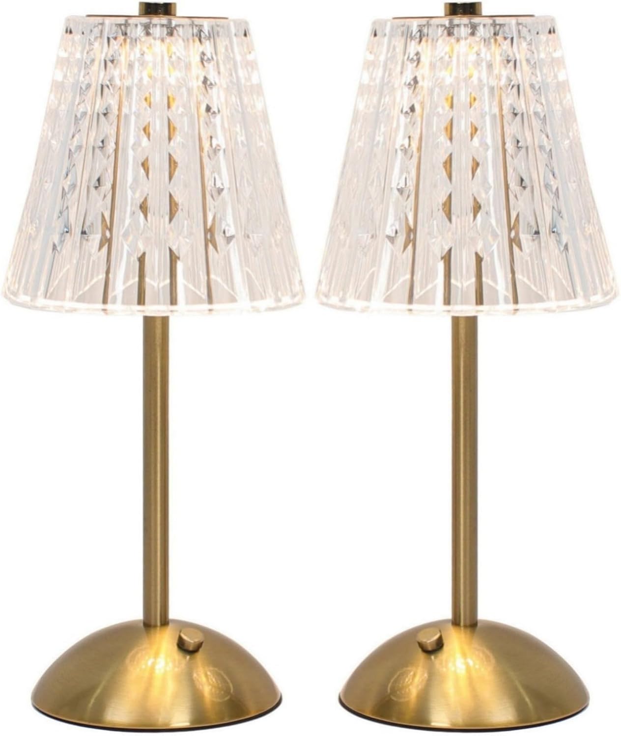 Crystal Table Lamp with Rechargeable Battery for Modern Decor