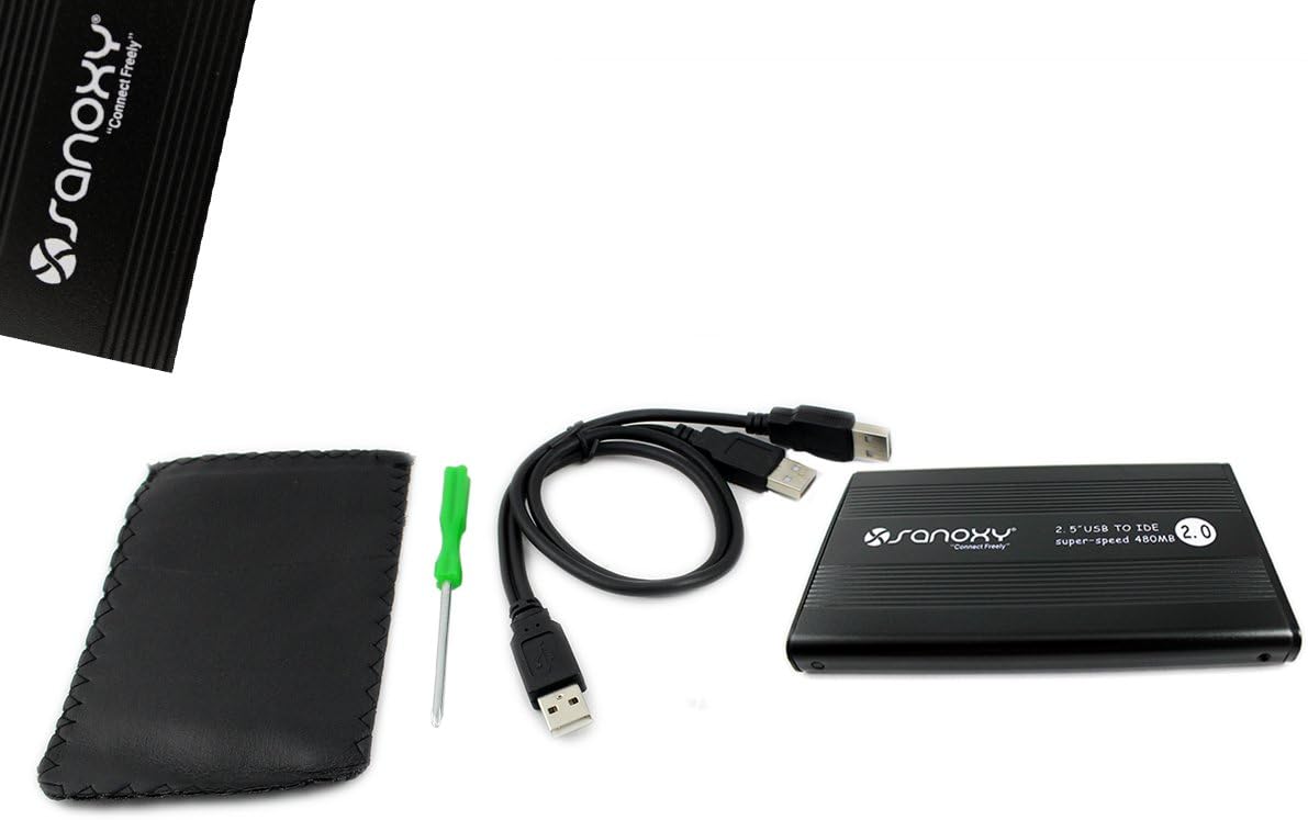 SANOXY USB 2.0 IDE HDD Case - 500GB Max