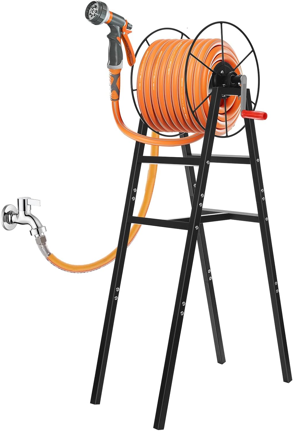 Freestanding Garden Hose Reel for 150 Ft Hose Storage Solution