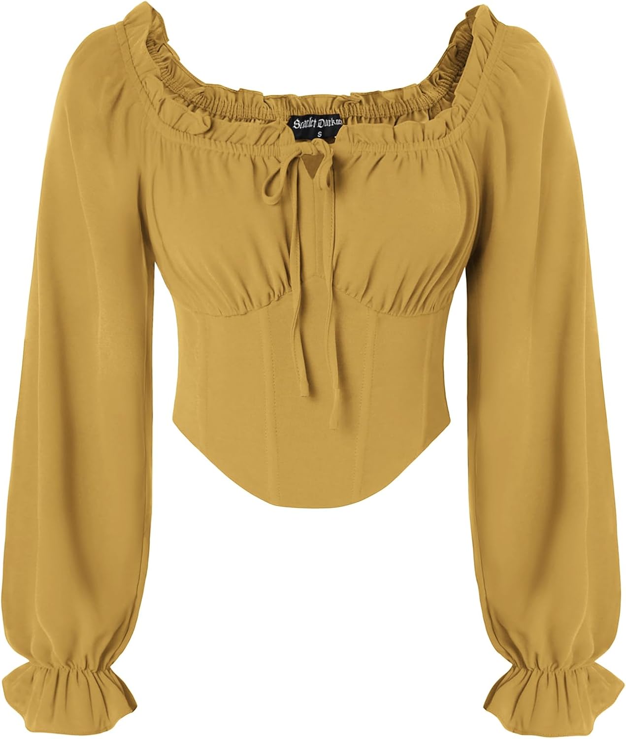 Scarlet Darkness Vintage Corset Tops for Women Renaissance Blouse