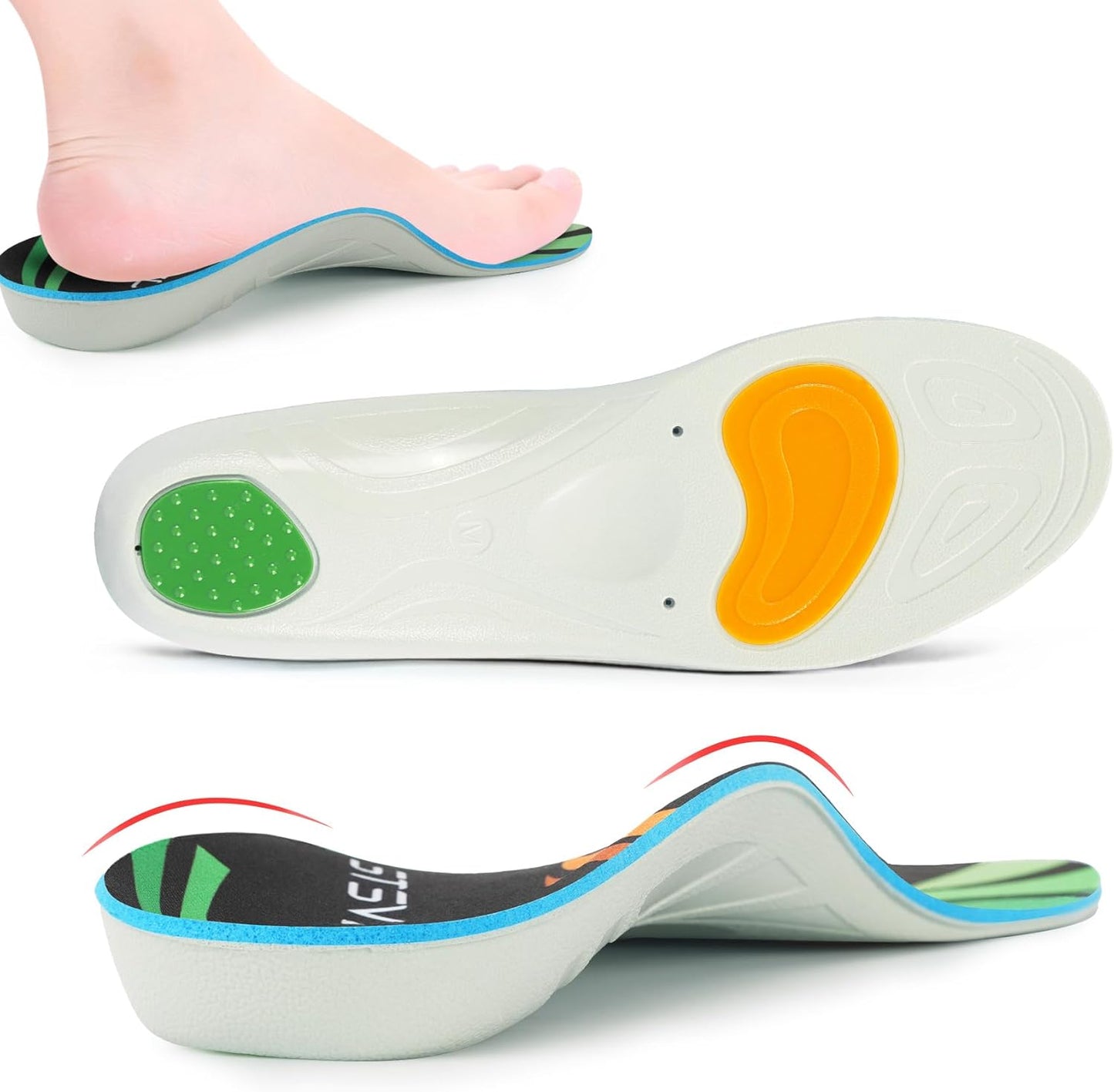 STSVZORR Plantar Fasciitis Orthotic Insole - All-Day Relief