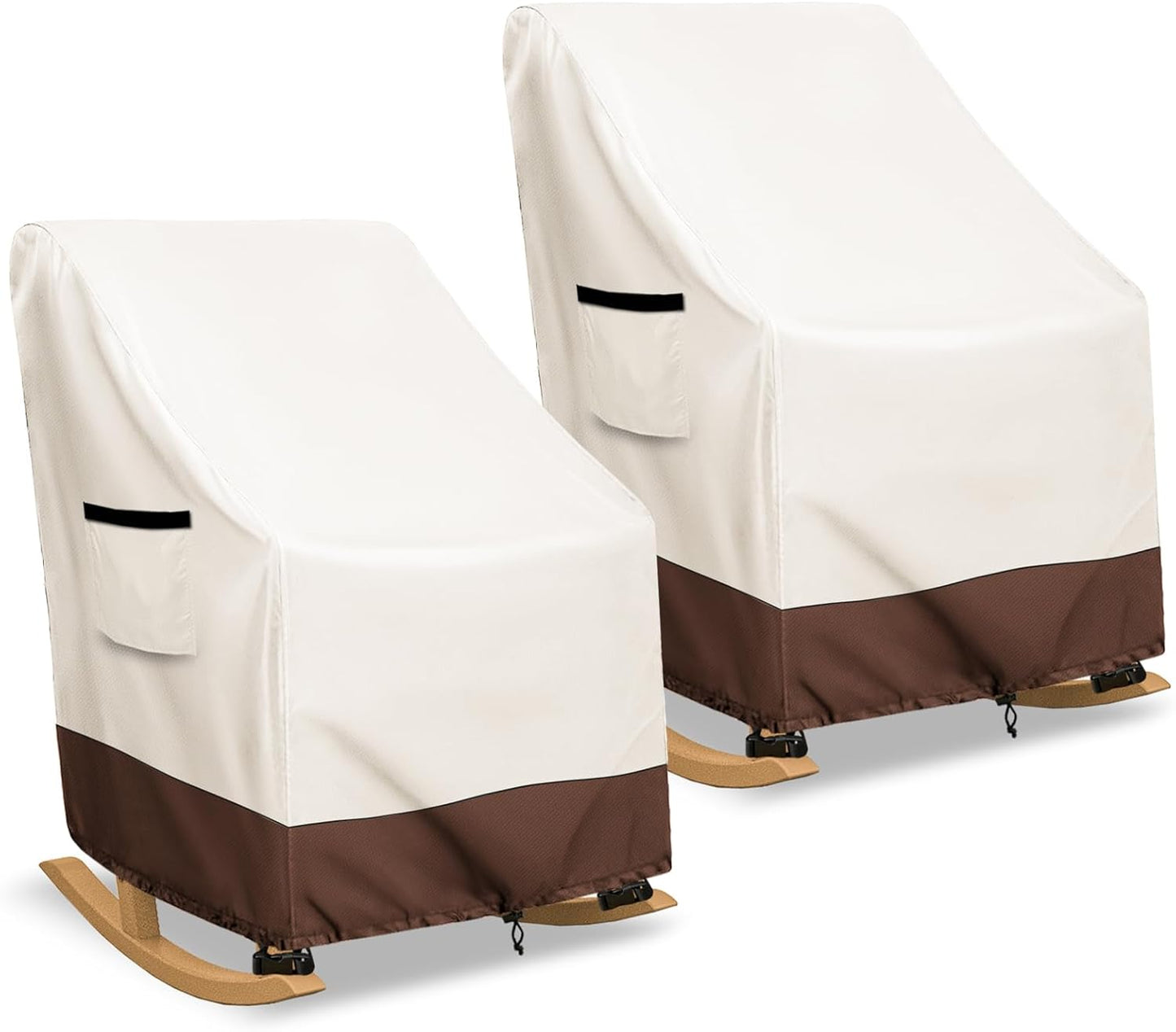 Heavy Duty Waterproof Rocking Chair Cover 2 Pack for Outdoors