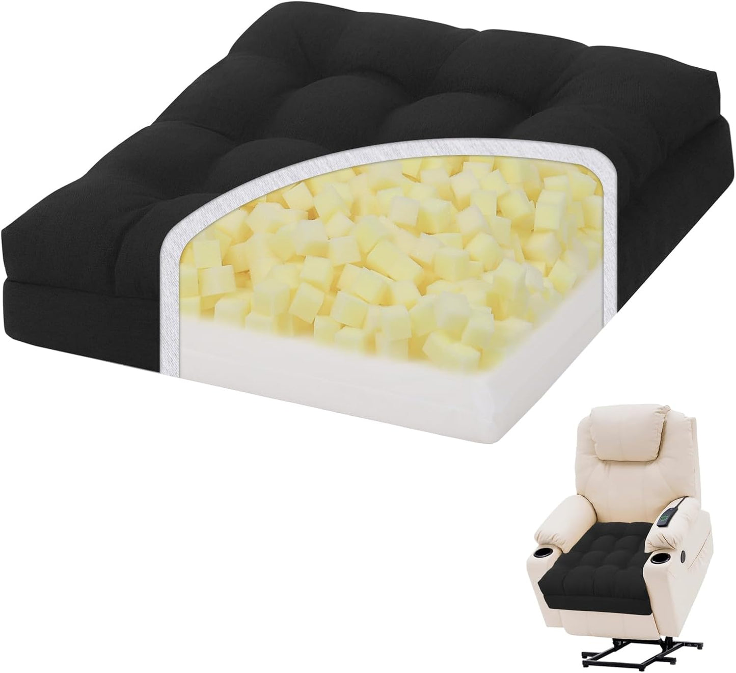 Extra Large Memory Foam Recliner Cushion for Comfort and Support