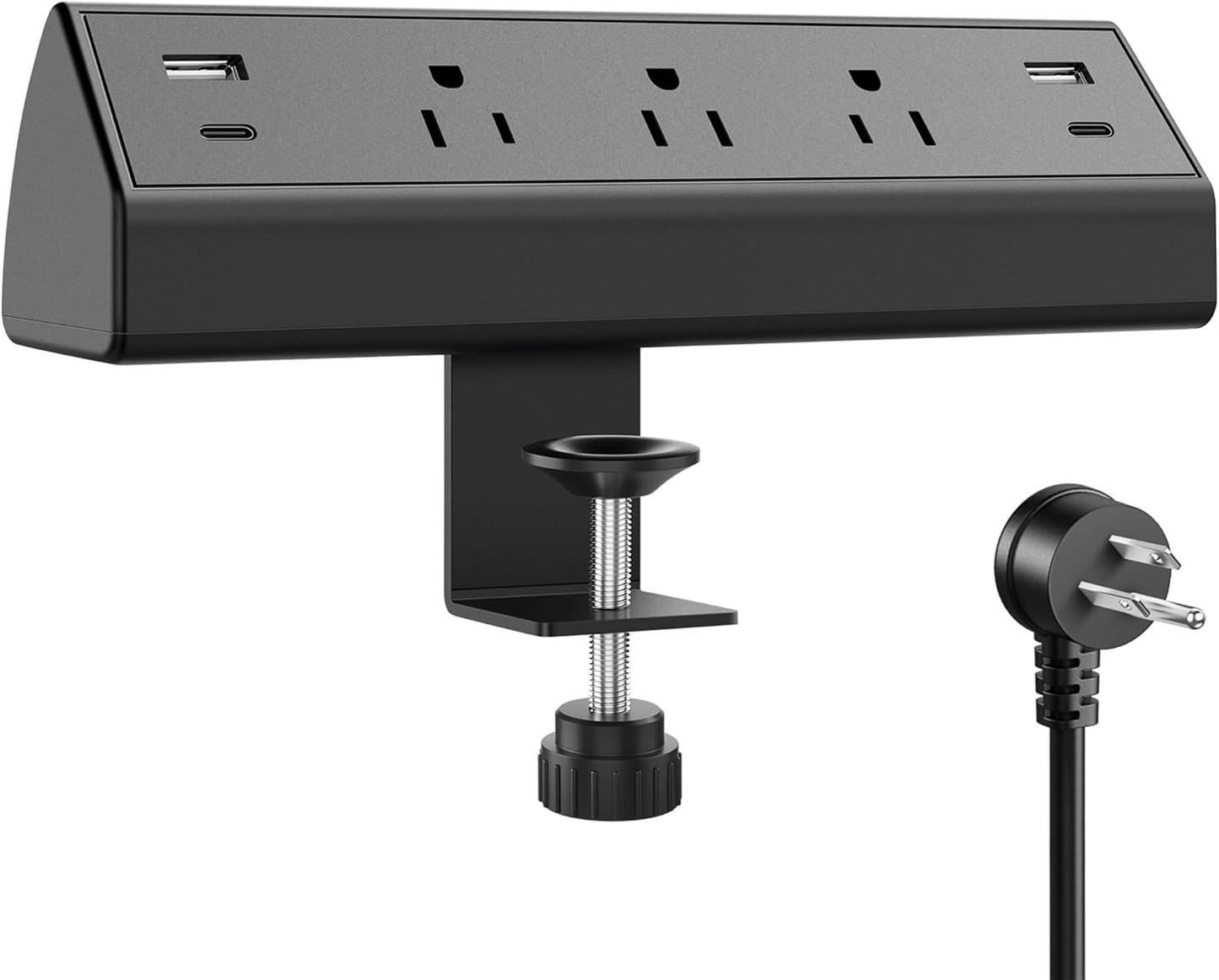 Desk Clamp Power Strip with Fast Charging and Surge Protection