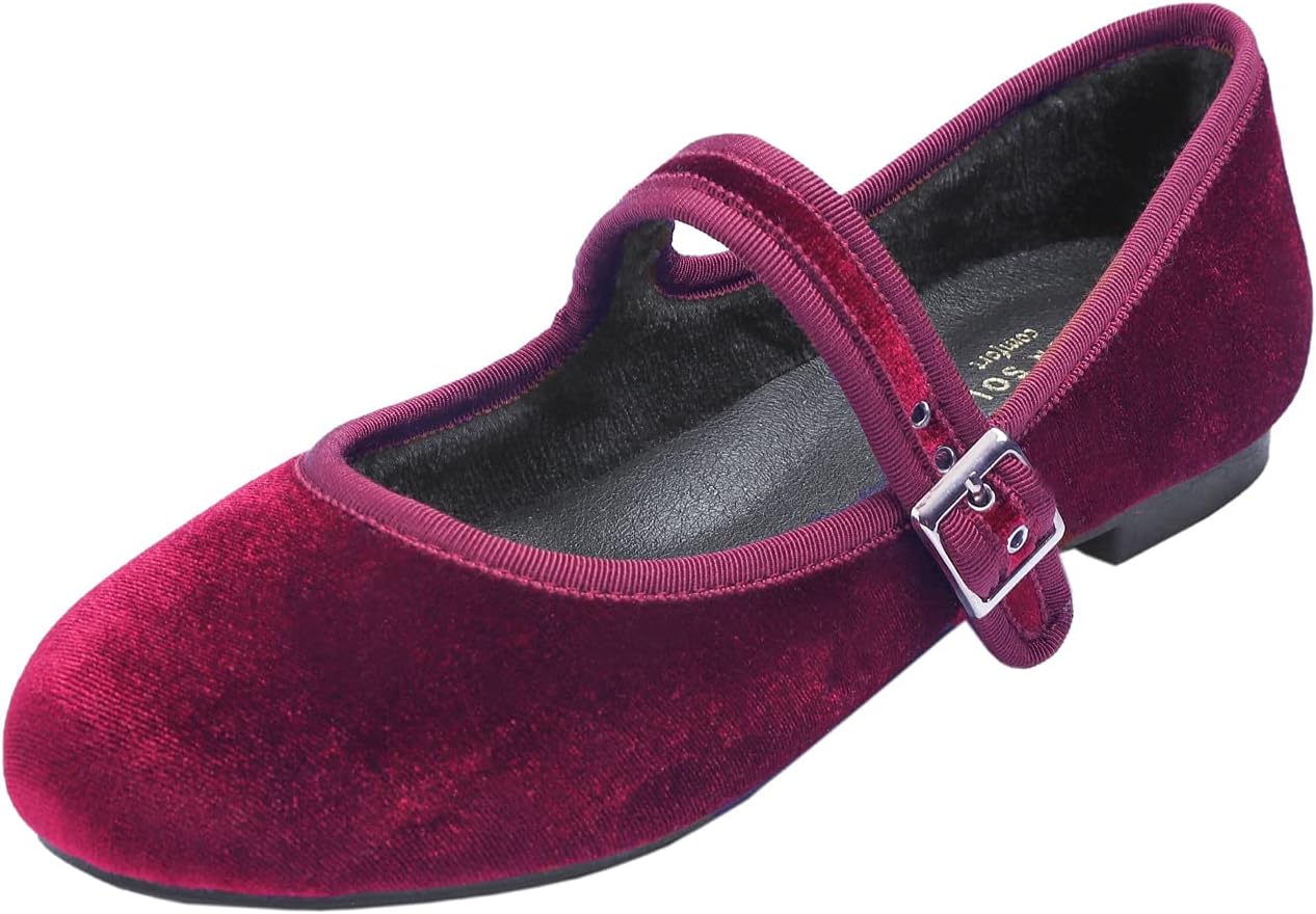 FEVERSOLE Women's Soft Cushion Extra Padded Mary Jane Flats