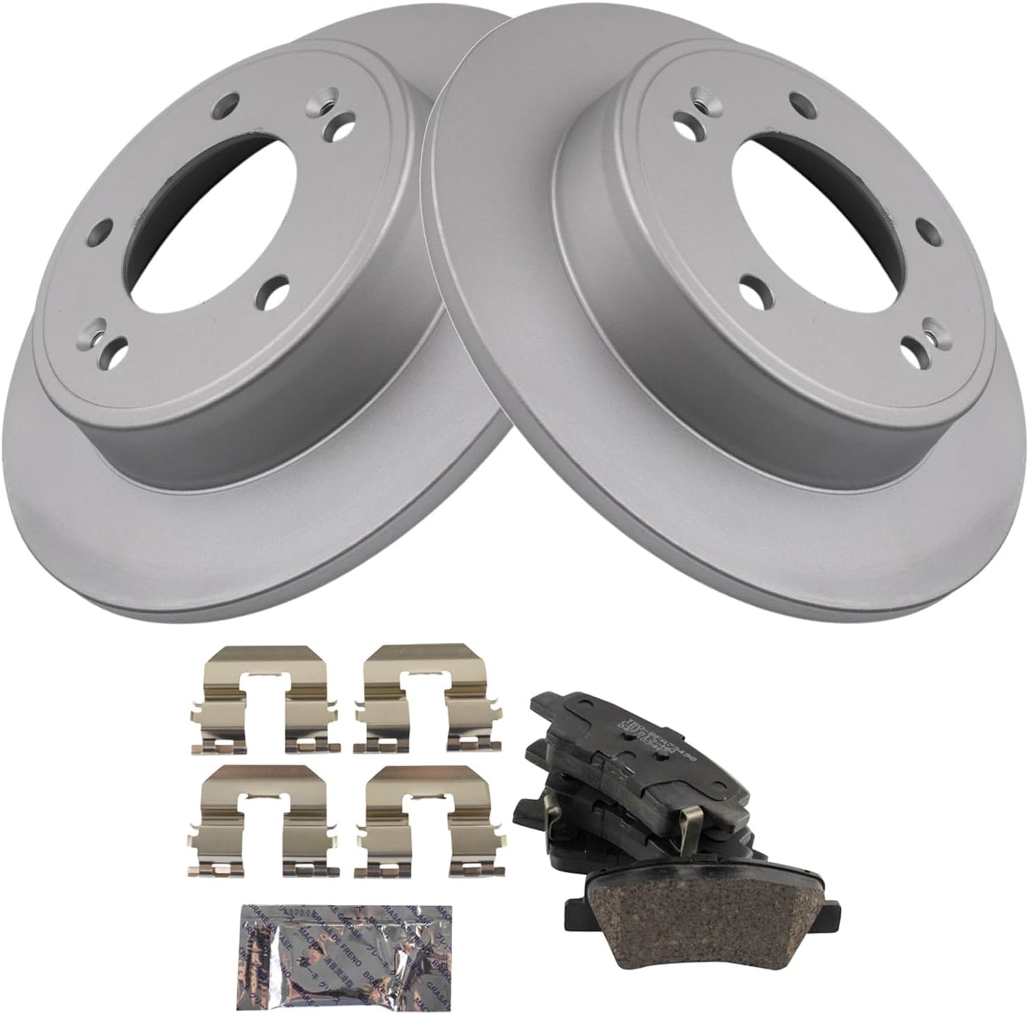TRQ Rear Brake Pad & Rotor Kit for Hyundai Elantra GT & Veloster
