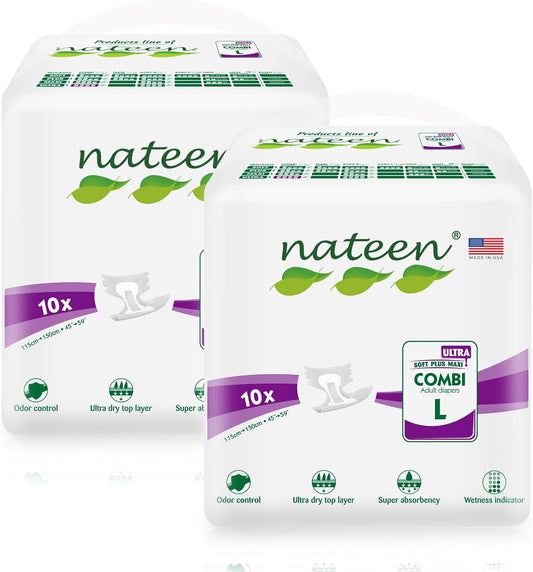 Nateen Combi Ultra Adult Diapers - Maximum Absorbency!