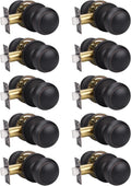 KNOBWELL Oil Rubbed Bronze Passage Door Knobs 10 Pack - Modern