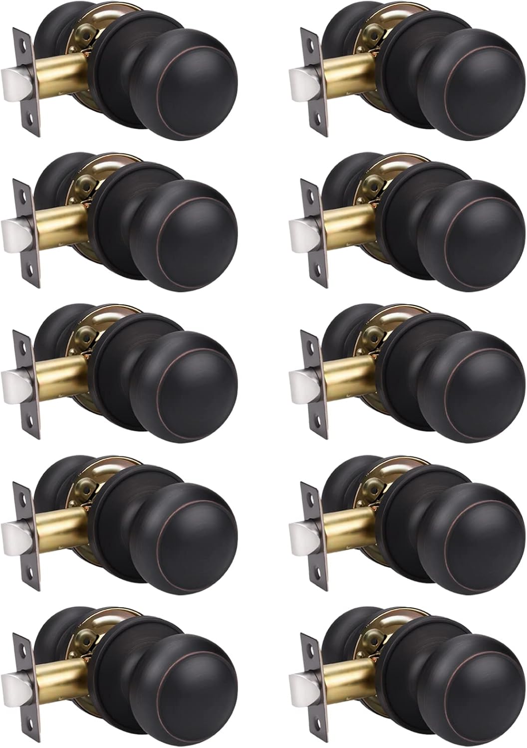 KNOBWELL Oil Rubbed Bronze Passage Door Knobs for Interior Use