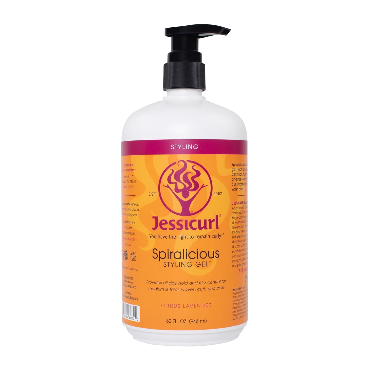 Jessicurl Spiralicious Gel for Frizz Control and Curl Definition