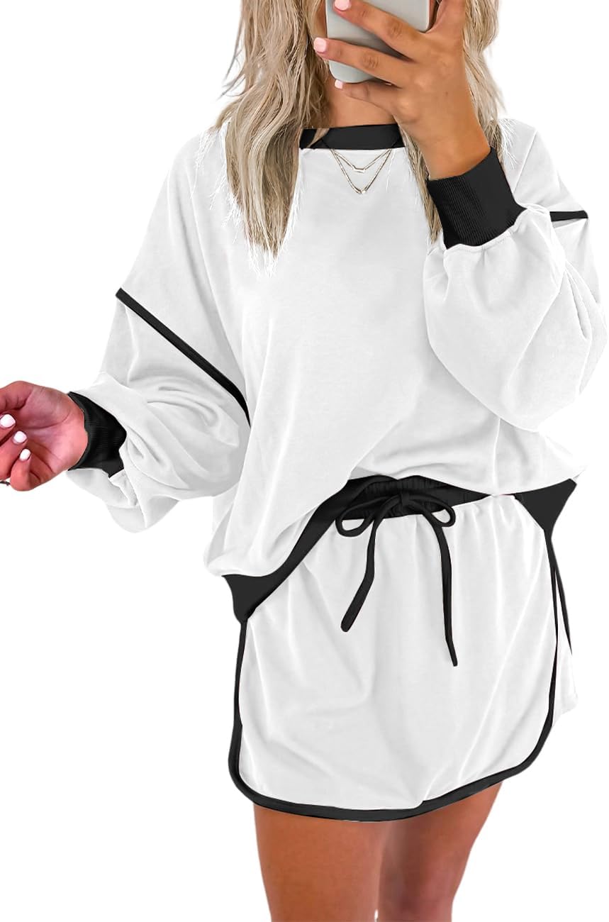 Ecosunny 2 Piece Sets for Women Casual Tracksuit Sweatshirt