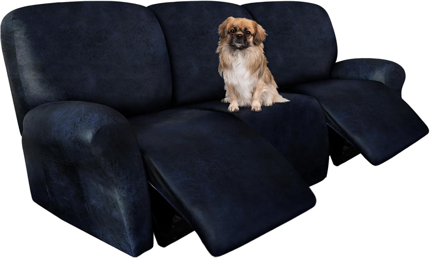 Recliner Couch Cover Leather Look by ANARACHON for 3 Seater