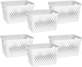 Plastic Storage Basket Set Value Pack of 6 - Nesting Organizer Bins