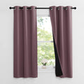 NICETOWN Dry Rose 100% Blackout Lined Curtains - Thermal Insulated