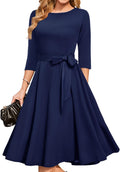DRESSTELLS Cocktail Dresses for Women Vintage Tea Length Aline