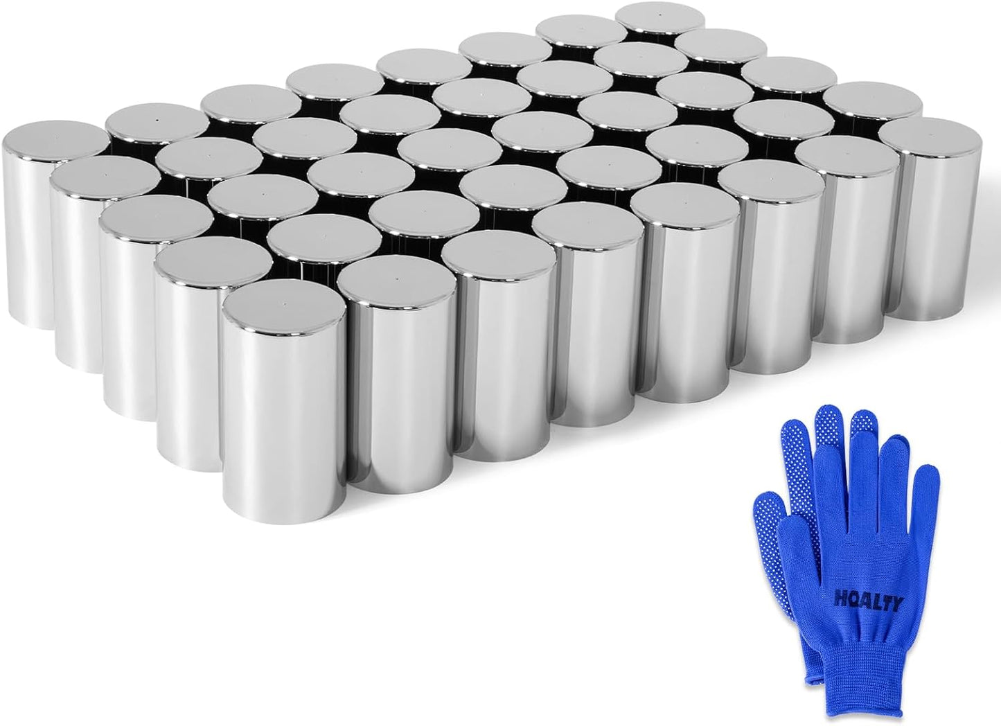 40Pcs Chrome Plastic Lug Nut Covers for Semi Trucks - Durable