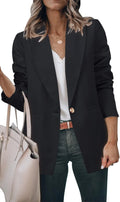 Women's Casual Lapel Blazer Jacket for Work - Lightweight Office