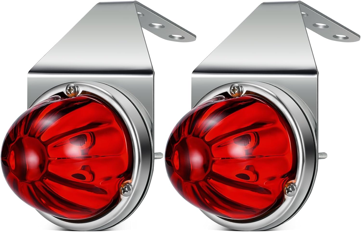 Bright Red Glass Lens Watermelon Lights for Truck Safety