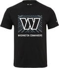 Zubaz NFL Unisex Cotton Heavyweight T-Shirt Black - Commanders Pride