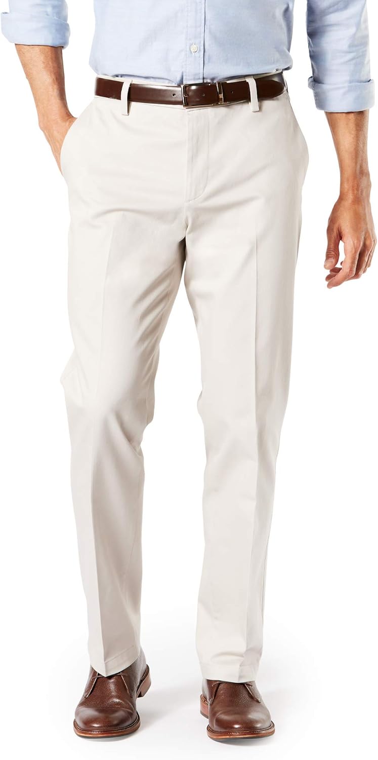 Dockers Mens Straight Fit Lux Cotton Stretch Khaki Pant Review