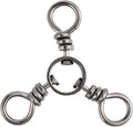 100 Pack Fishing 3 Way Swivel - Durable Black Nickel Rig Hardware