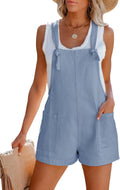 Women's Summer Casual Sleeveless Rompers Loose Spaghetti Strap Denim