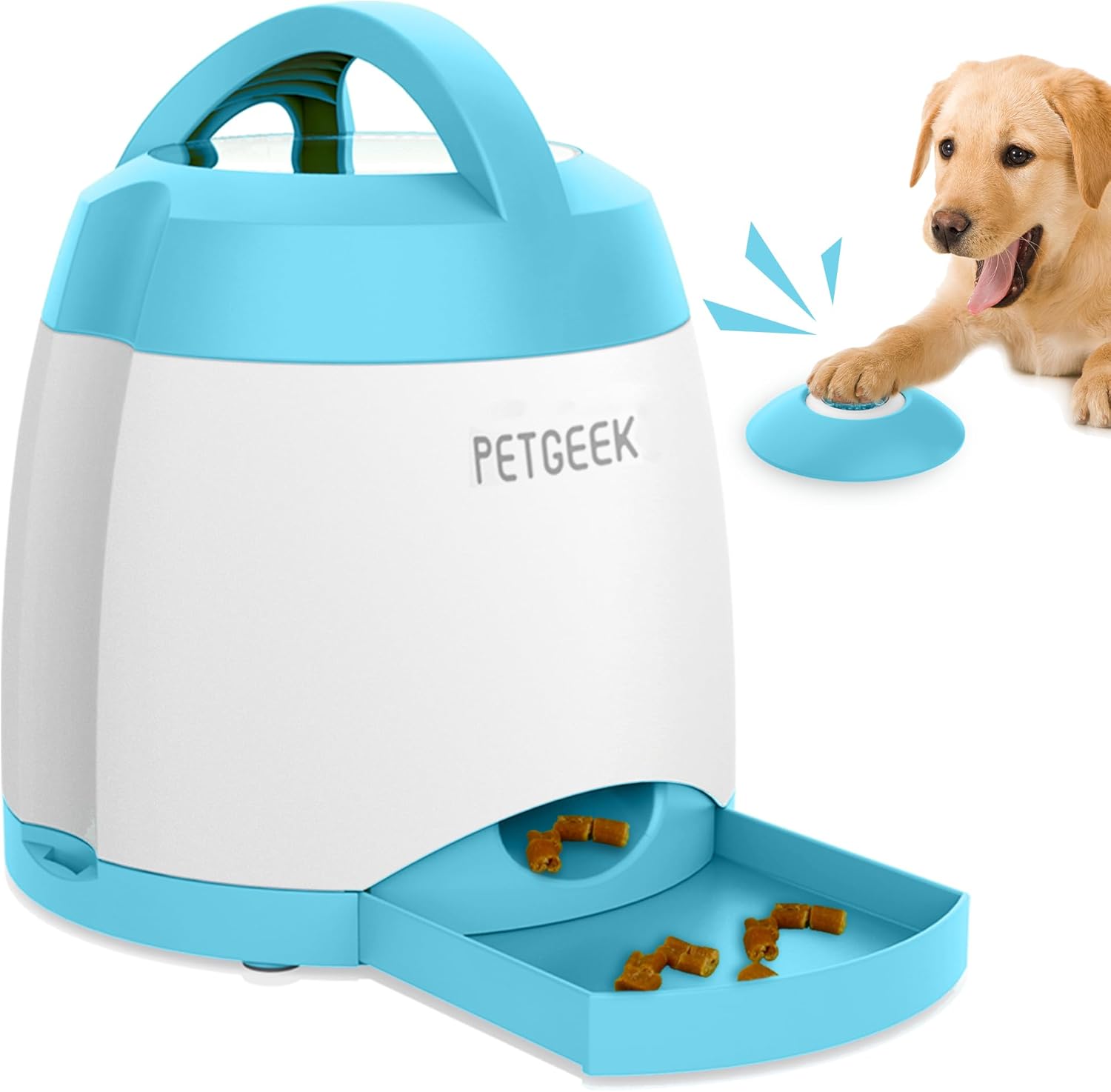 PETGEEK Automatic Dog Treat Dispenser for Interactive Training