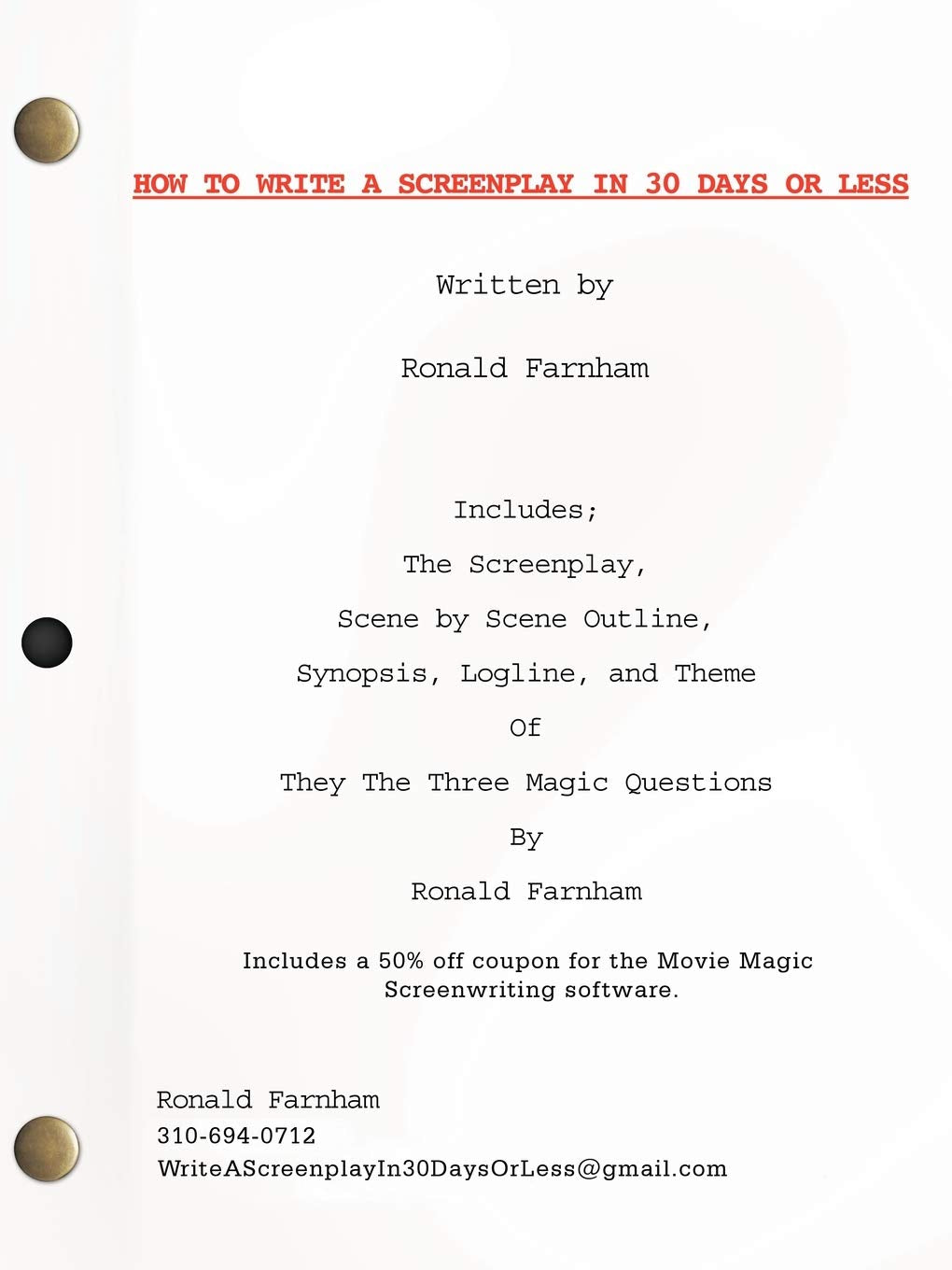 How To Write A Screenplay In 30 Days Or Less - A Comprehensive Guide
