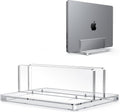 Vertical Laptop Stand for Desk - Clear Adjustable Acrylic Holder
