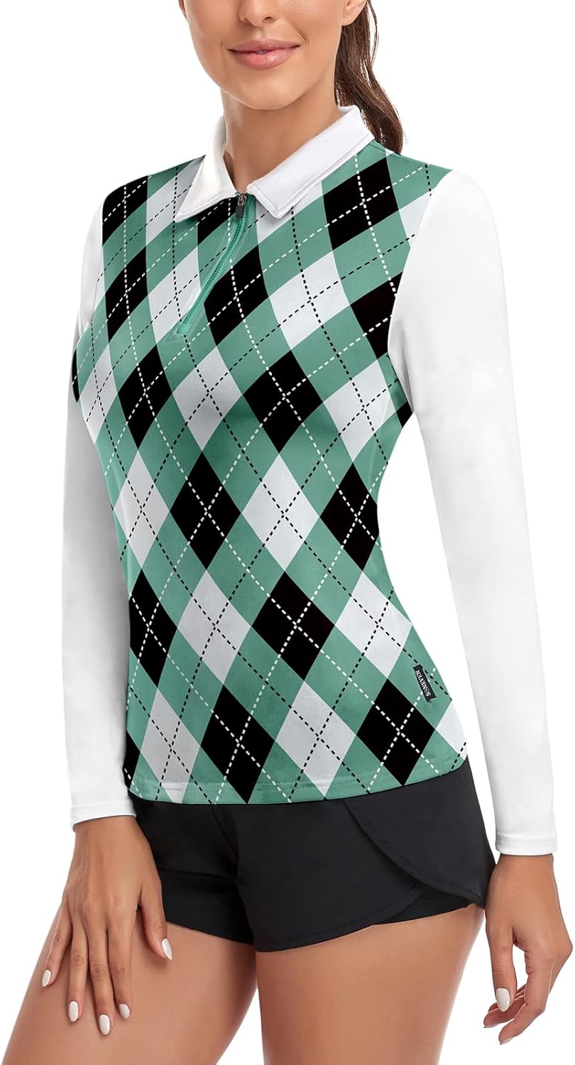 Soneven Womens Long Sleeve Polos 1/4 Zip Golf Shirt Review