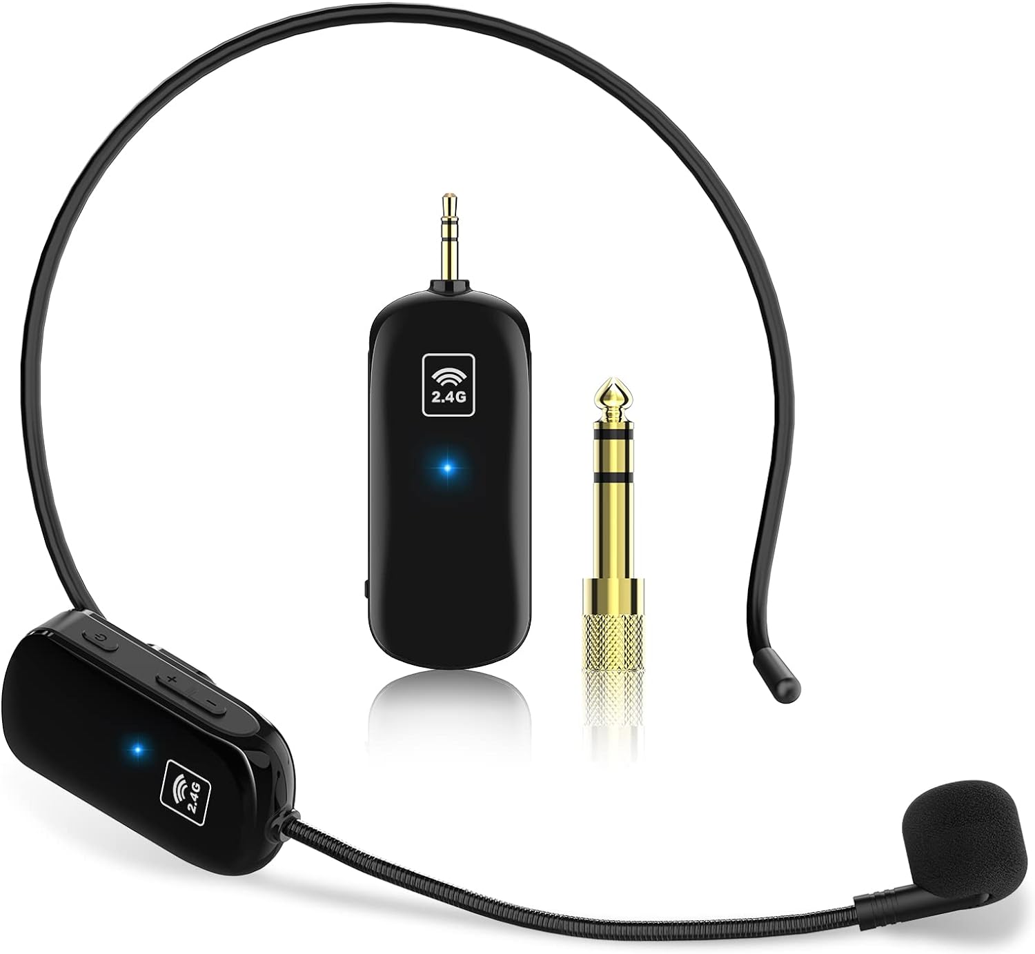 1Mii Wireless Headset Mic - 2-in-1 Handheld Mic, 165ft Range