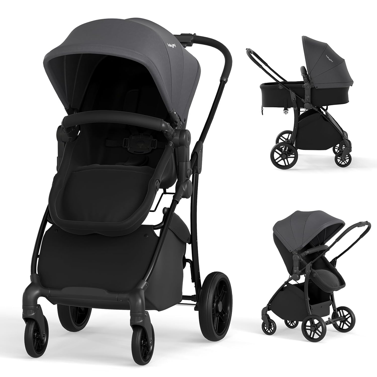 2 in 1 Baby Stroller with High Landscape Design for Comfort