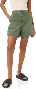 Womens Casual High Waisted Denim Shorts - Wide Leg Summer Fit