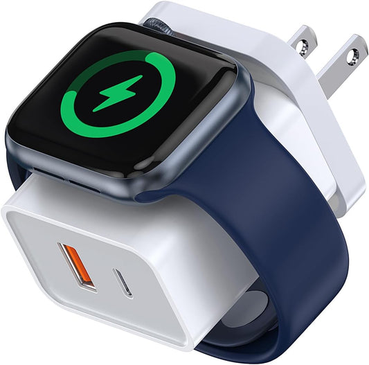 Fast Dual Port Charger for Apple Watch & iPhone