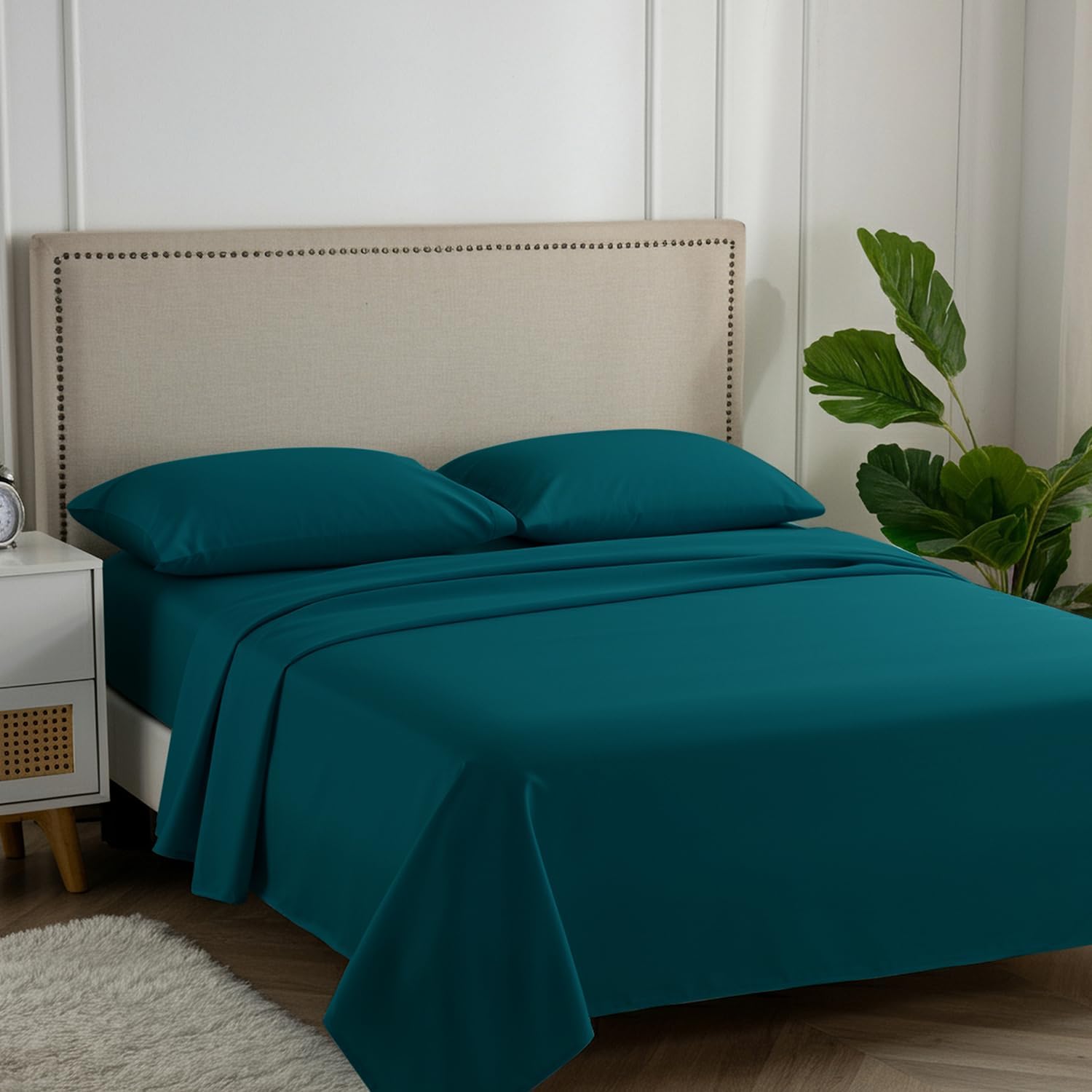Carressa Linen 600 Thread Count Full Size Egyptian Cotton Sheets